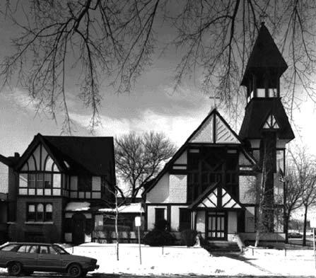 View of Church and Rectory, photo by Stephen Beal, 1982