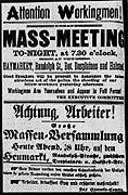 Circular for May 4, 1886 meeting in Haymarket Square