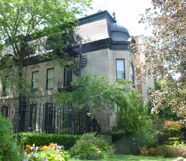 August Dewes House front and side, photo by CCL, 2004