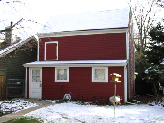 Barn showing addition, photo by CCL, 2004