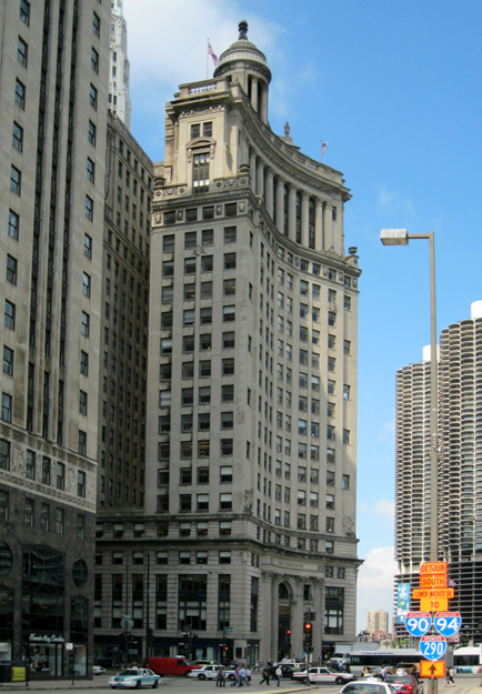 Wacker Dr. and Michigan Ave. elevations