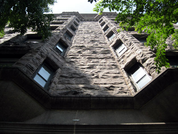 Rugged quartzite facade
