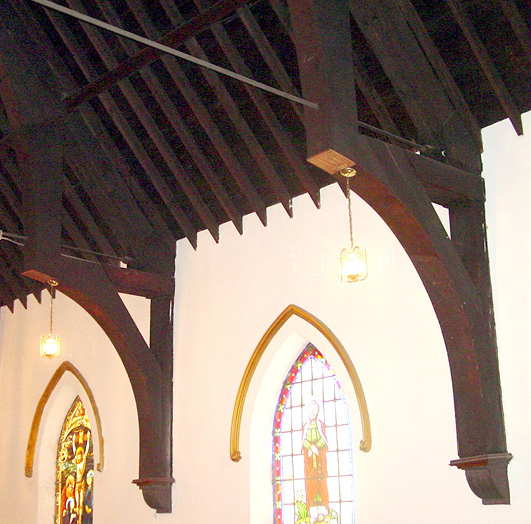 Interior detail of roof truss